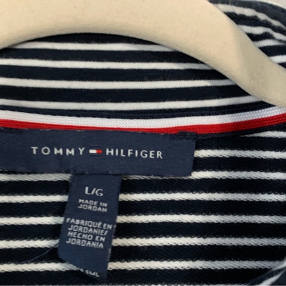 Tommy Hilfiger navy/white stripe nautical military band cotton jacket. Size L‎ - Picture 3 of 12